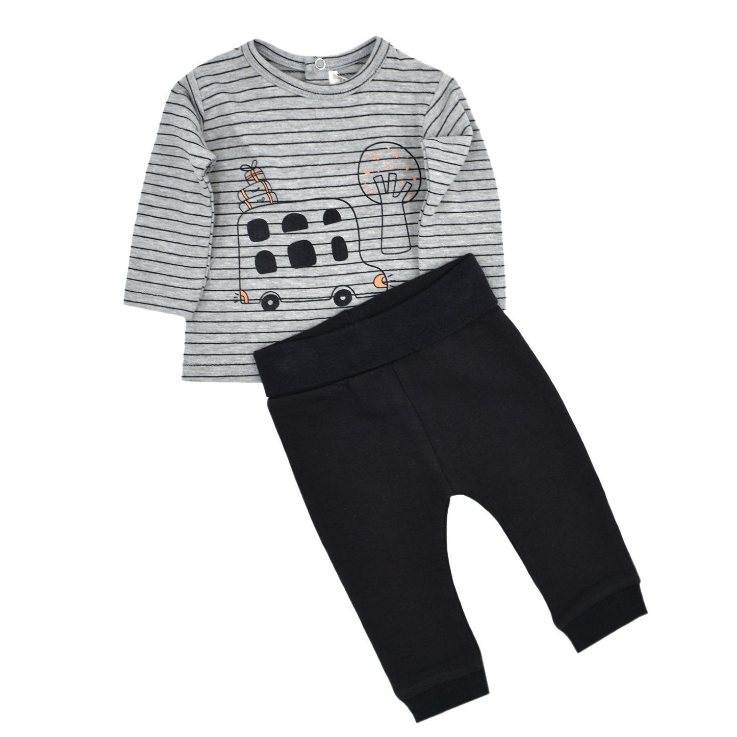 T-shirt and pants set 21810 gray 2pcs