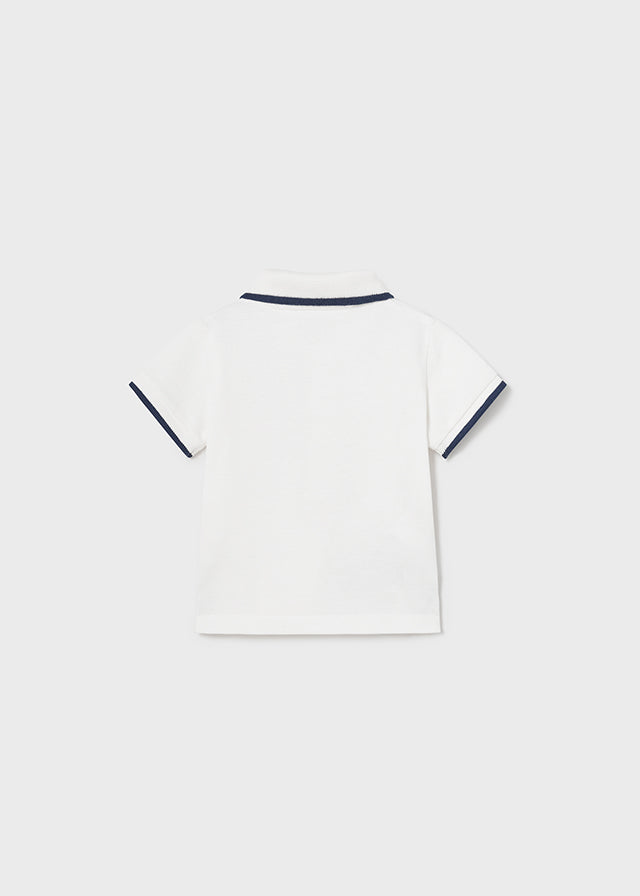 Basic short sleeve polo shirt (SS24) 190 white