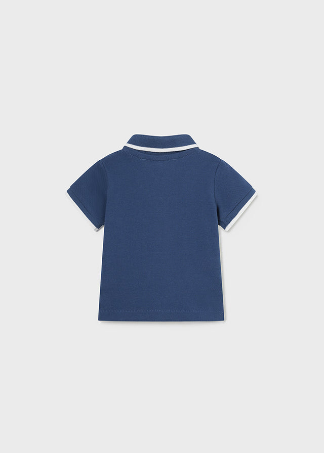 Basic short sleeve polo shirt (SS24) 190 blue