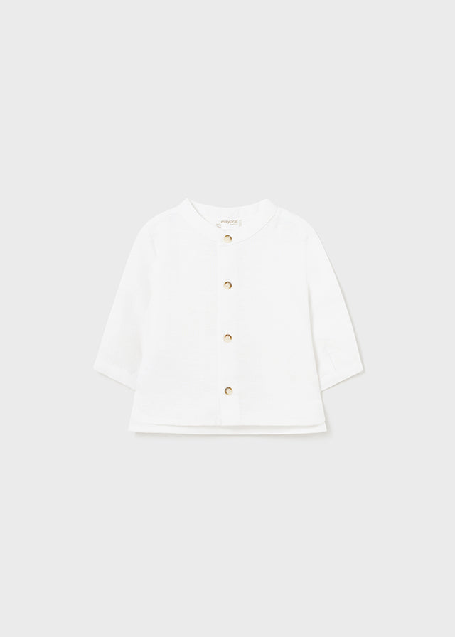 Long sleeve mao collar shirt (SS24) 1195 white