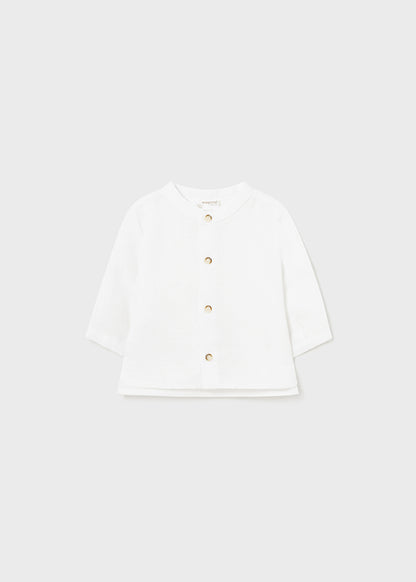 Long sleeve mao collar shirt (SS24) 1195 white