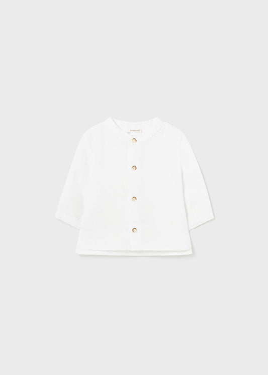 Long sleeve mao collar shirt (SS24) 1195 white