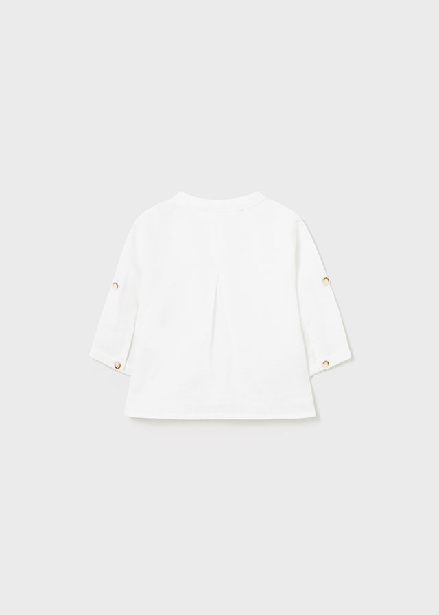 Long sleeve mao collar shirt (SS24) 1195 white