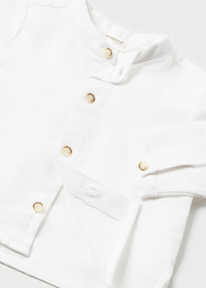 Long sleeve mao collar shirt (SS24) 1195 white