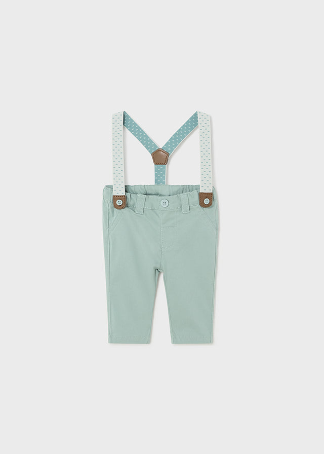 Long pants with suspenders set (SS24) 1536 green 2pcs