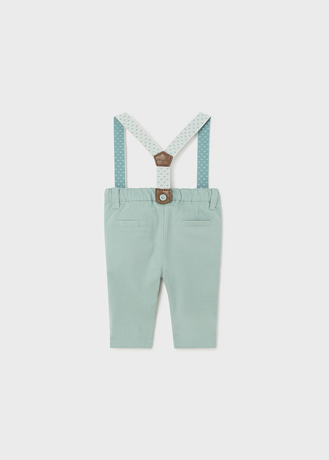 Long pants with suspenders set (SS24) 1536 green 2pcs