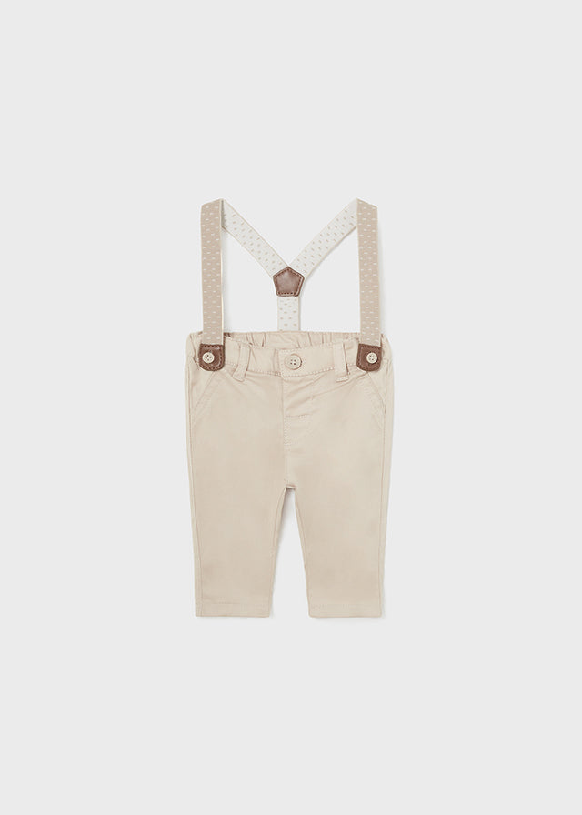 Long pants with suspenders set (SS24) 1536 beige 2pcs