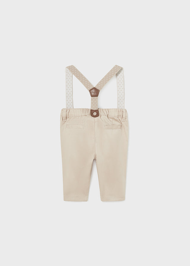 Long pants with suspenders set (SS24) 1536 beige 2pcs