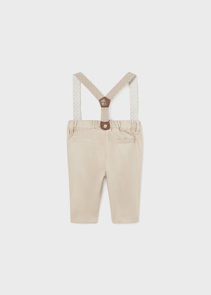 Long pants with suspenders set (SS24) 1536 beige 2pcs