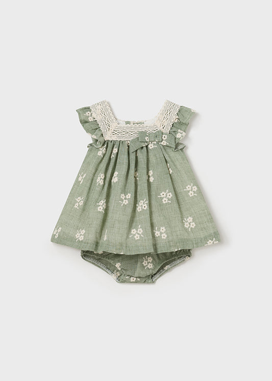 Φόρεμα κεντητό σετ (SS24) 1827 πράσινο 2τμχ