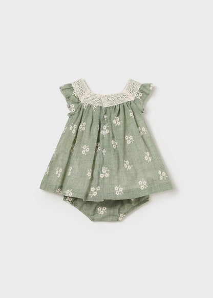 Kleid besticktes Set (SS24) 1827 grün 2tlg