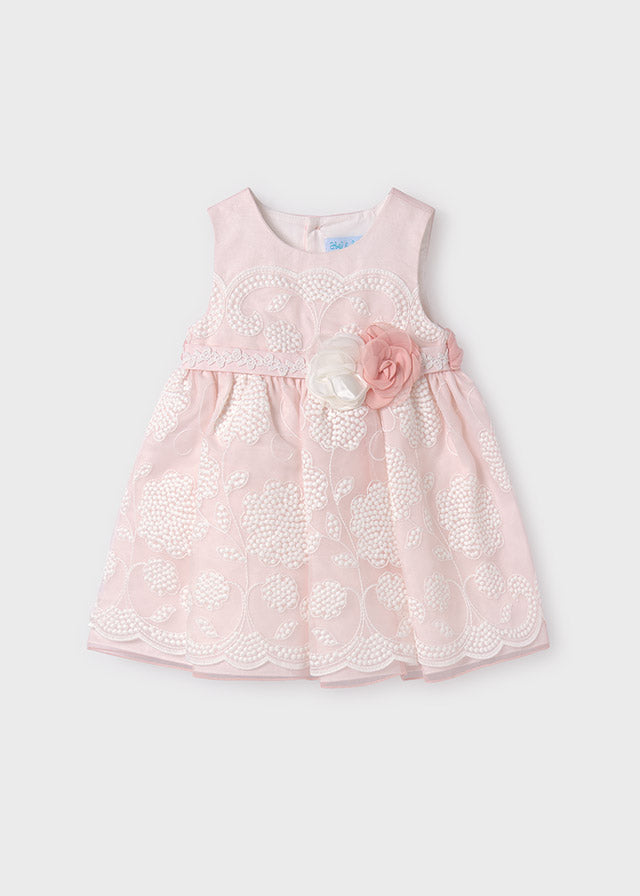 Kleid aus besticktem Organza (SS24) 5010 rosa