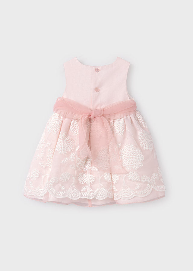 Kleid aus besticktem Organza (SS24) 5010 rosa