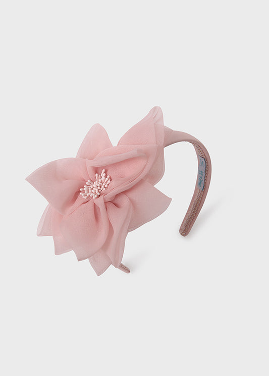 Hair clip organza flower 5413 pink