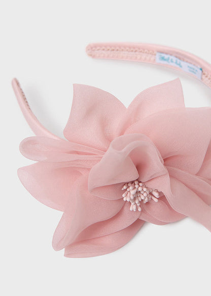 Hair clip organza flower 5413 pink