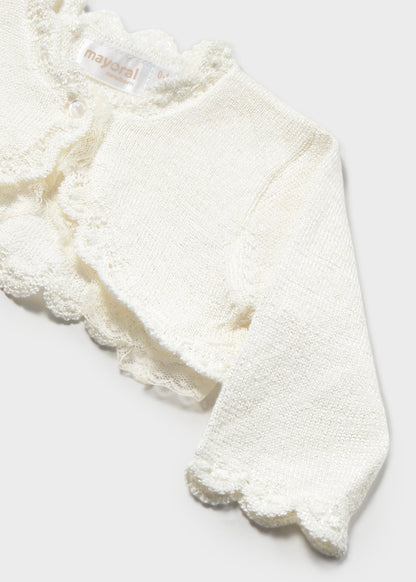 Ζακέτα αμπιγιέ (SS26) 1301 εκρού