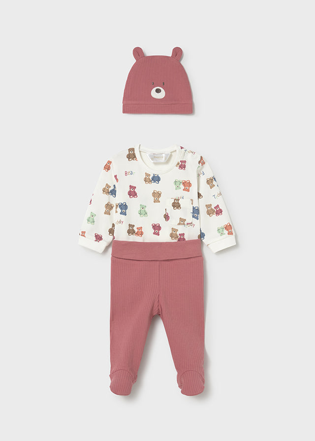 Jacquard polka dot dress set (SS24) 1820 white 2pcs