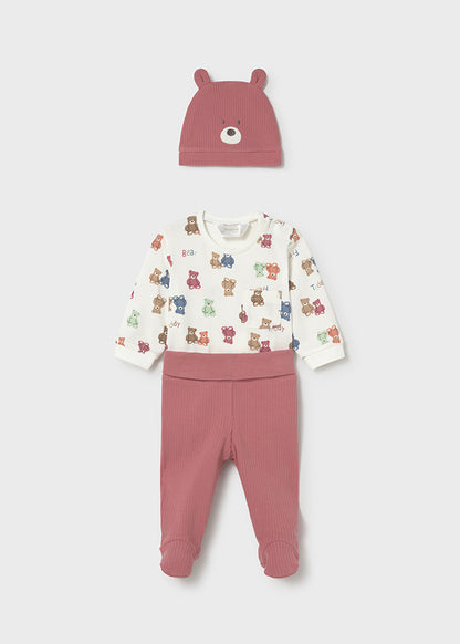 Jacquard polka dot dress set (SS24) 1820 white 2pcs