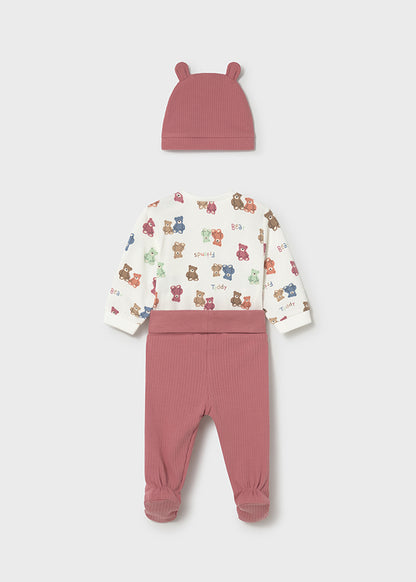 Jacquard polka dot dress set (SS24) 1820 white 2pcs