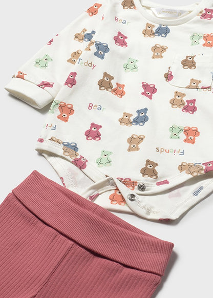 Jacquard polka dot dress set (SS24) 1820 white 2pcs