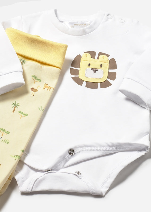 Jacquard polka dot dress set (SS24) 1820 white 2pcs