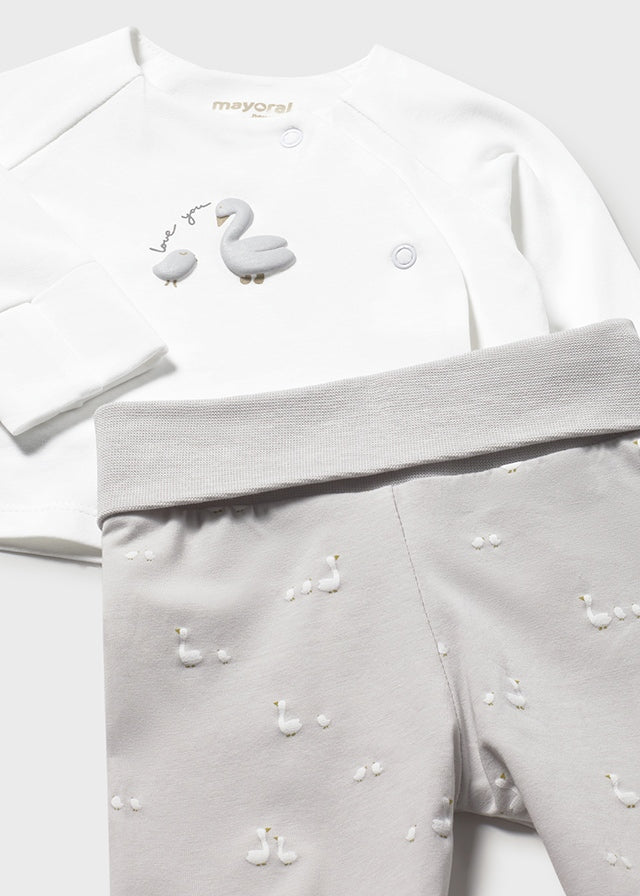 Jacquard-Tupfenkleid-Set (SS24) 1820 weiß 2tlg