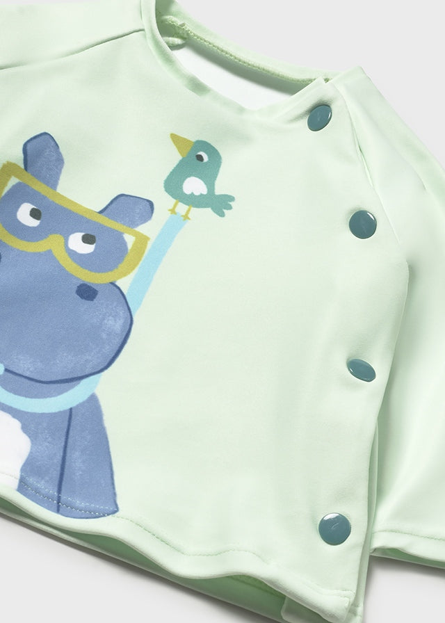 Μαγιό σετ με καπέλο (SS26) 1619 πράσινο 3τμχ