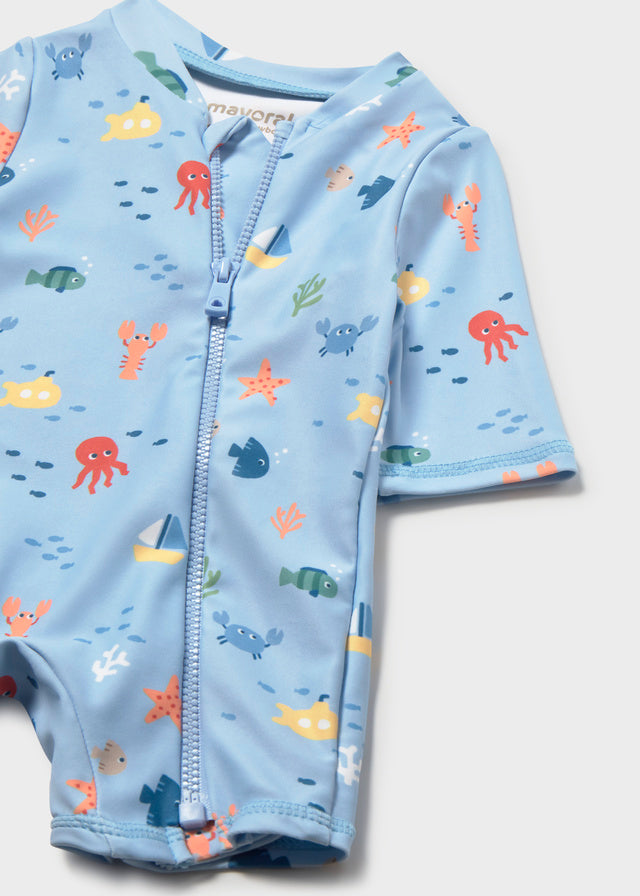 Μαγιό φορμάκι σετ με καπέλο (SS26) 1620 μπλε 2τμχ