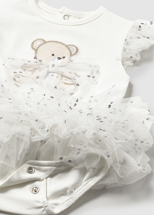 Jacquard-Tupfenkleid-Set (SS24) 1820 weiß 2tlg