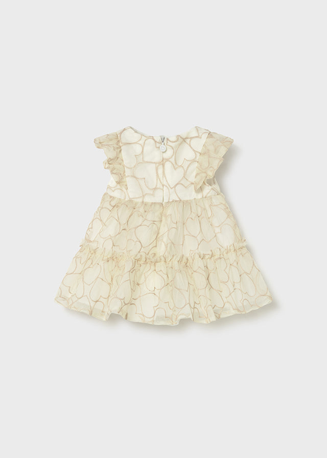 Jacquard polka dot dress set (SS24) 1820 white 2pcs