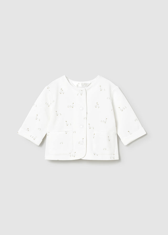 Jacquard polka dot dress set (SS24) 1820 white 2pcs