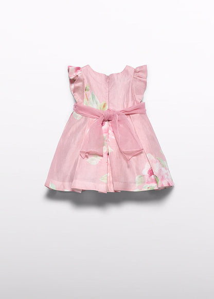 Φόρεμα λινό σταμπωτό (SS26) 5007 ροζ