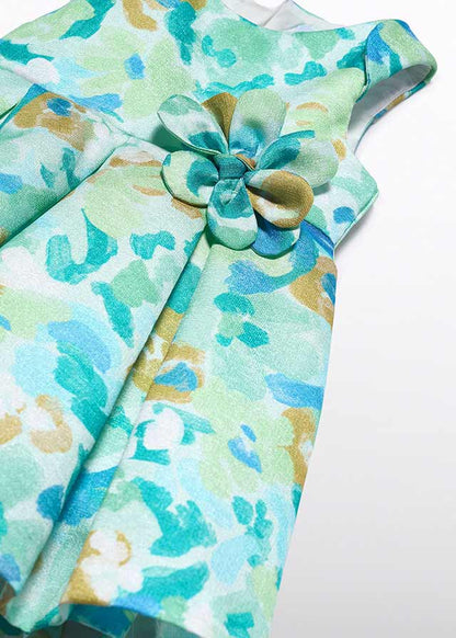 Φόρεμα σταμπωτό (SS26) 5016 πετρόλ