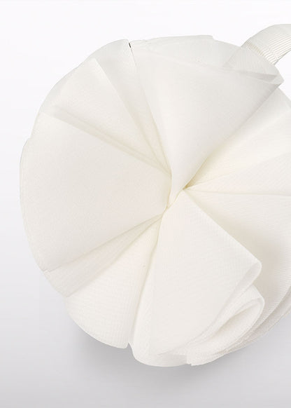 Haarspange Blumen Tüllstickerei 5415 weiß