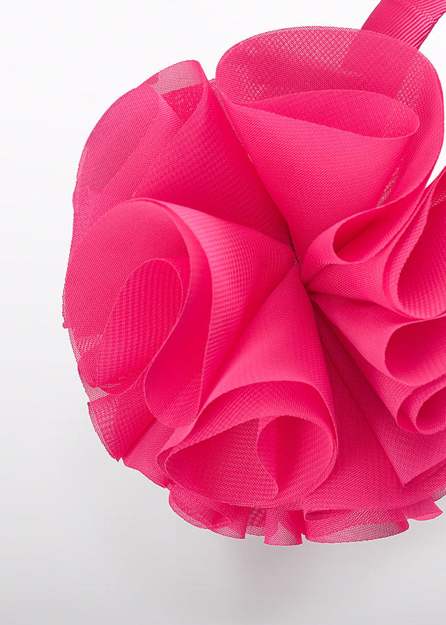 Haarspange Blumen Tüllstickerei 5415 weiß