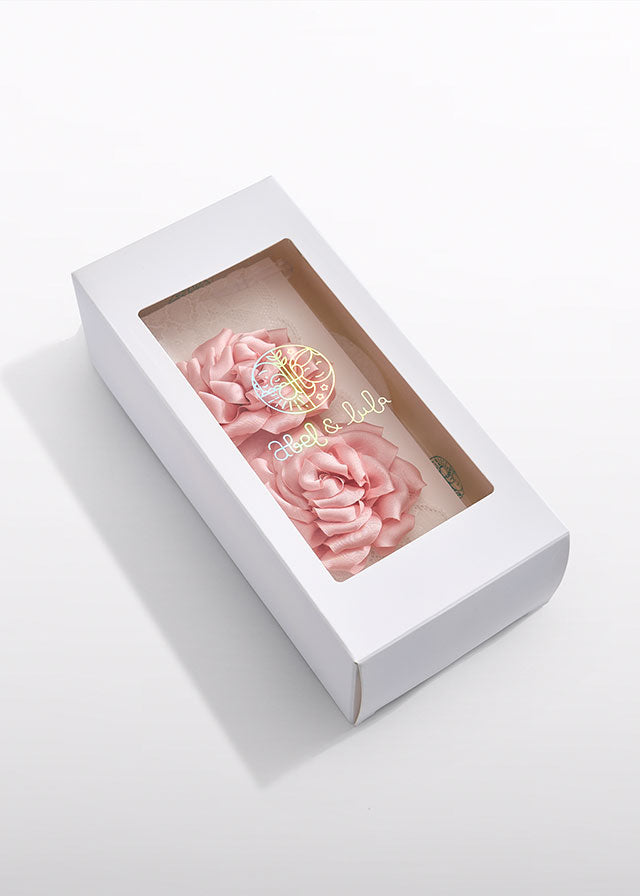 Haarspange Blumen Tüllstickerei 5415 weiß