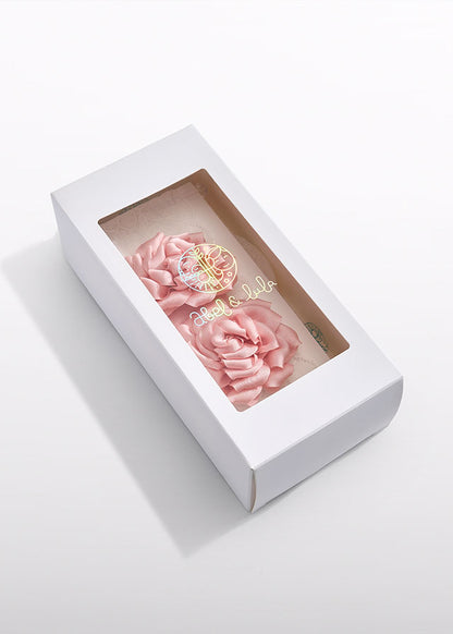 Haarspange Blumen Tüllstickerei 5415 weiß