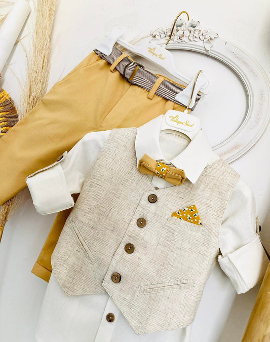 Baptism set TS22301/SVS22201 mustard 5 pcs 