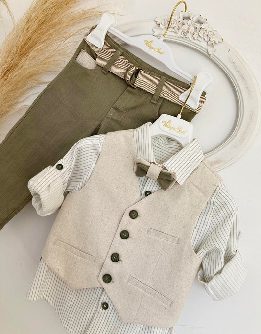 Baptism set TS24004/SVS24004 khaki 5 pcs 