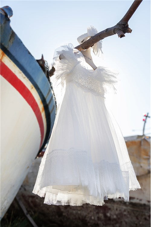 Βαπτιστικό σετ ΘΕΟΔΩΡΑ λευκό 2τμχ