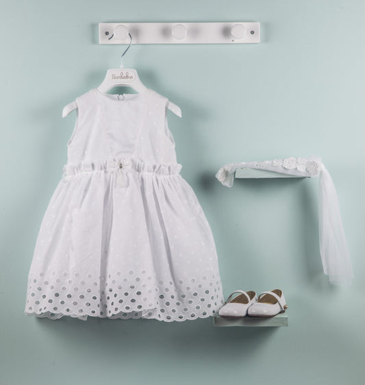 Βαπτιστικό σετ Agatha 9519 λευκό 2τμχ