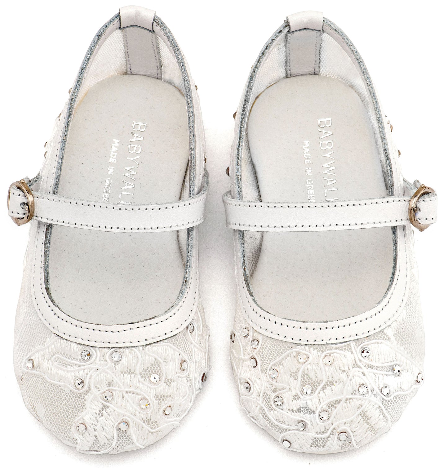 Babywalker Γοβάκι από Ύφασμα Φιλντιρέ Δαντέλα LU6128