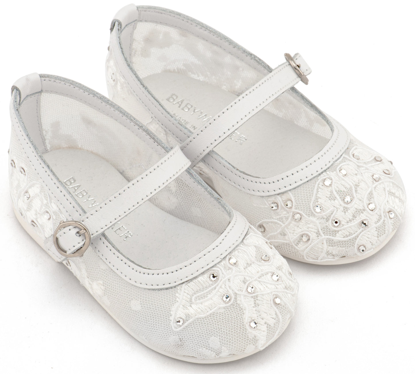 Babywalker Γοβάκι από Ύφασμα Φιλντιρέ Δαντέλα LU6128