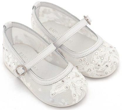 Babywalker Γοβάκι από Ύφασμα Φιλντιρέ Δαντέλα LU6128