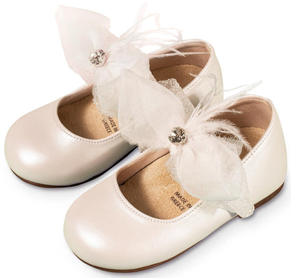 Babywalker Γοβάκι Μονή Μπαρέτα με Φιόγκο BS3562 Εκρού