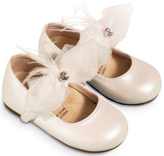 Babywalker Γοβάκι Μονή Μπαρέτα με Φιόγκο BS3562 Εκρού