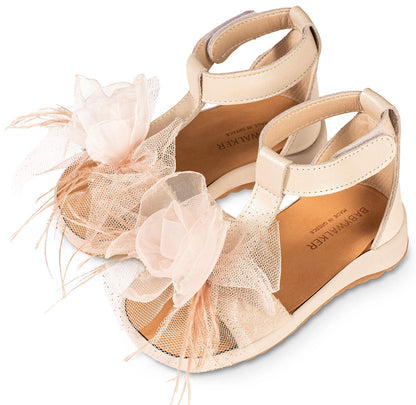 Slipper with Flower BS3588 Ecru-Nude 