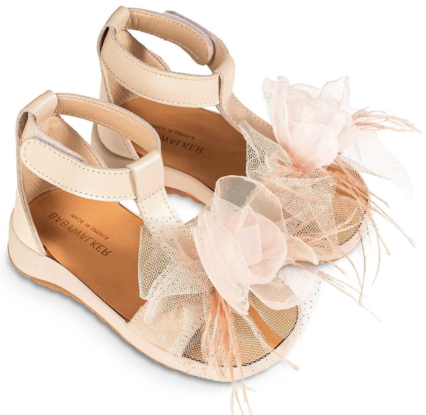 Slipper with Flower BS3588 Ecru-Nude 