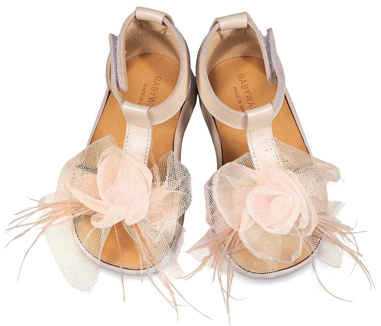 Babywalker Πέδιλο με Λουλούδι BS3588 Εκρού Νουντ