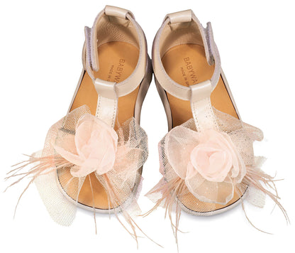 Babywalker Πέδιλο με Λουλούδι BS3588 Εκρού Νουντ